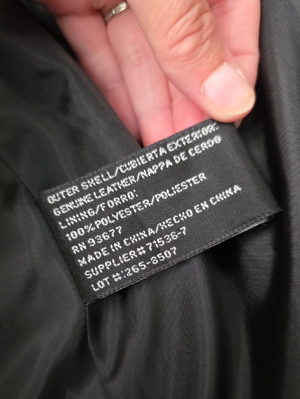 Worthington Black Leather Belted Jacket - Picture 3 of 5